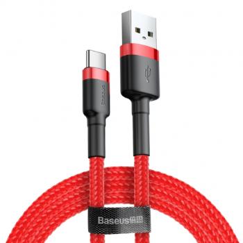 Baseus Cafule kábel USB / USB Type-C QC 3.0 2m, červený (CATKLF-C09)