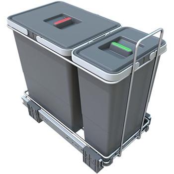 Elletipi Vstavaný odpadkový kôš ECOFIL – výsuvný, s rámom, 18 + 8 l, PF01 34A1 (PF01 34A1 )