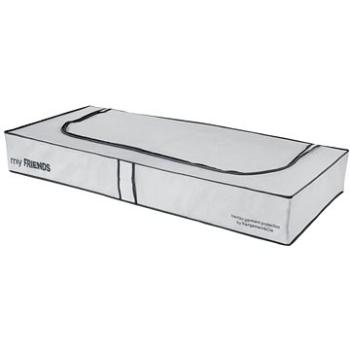 Compactor nízky textilný úložný box „My Friends“ 108 × 45 × 15 cm, sivo-biely (RAN634)