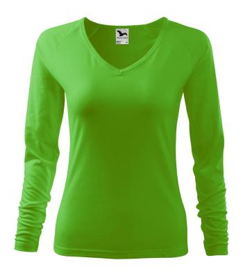 MALFINI Dámske tričko s dlhým rukávom Elegance - Apple green | XS