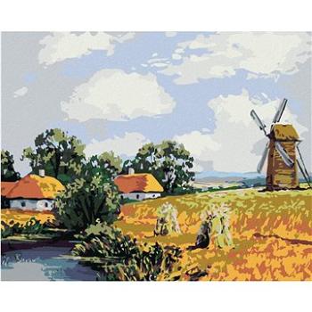 Maľovanie podľa čísel - Poľná krajina s mlynom (HRAbz33189nad)