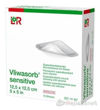 Vliwasorb sensitive Krytie na rany 12,5x12,5cm 10ks