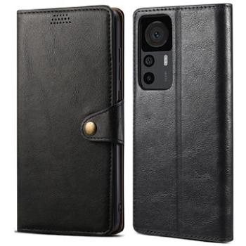 Lenuo Leather flipové puzdro na Xiaomi 12T/12T Pro, čierna (348369)