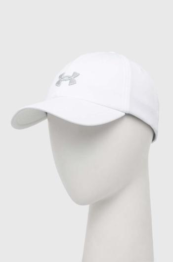 Šiltovka Under Armour biela farba, s nášivkou