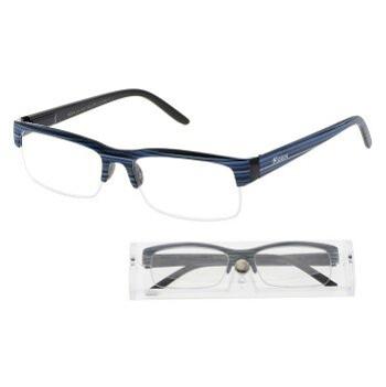 American Way okuliare na čítanie Etue modré s pruhmi +1.50D + púzdro