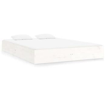 Rám postele biely masívne drevo 120 × 200 cm, 820048