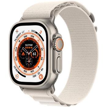 Apple Watch Ultra 49 mm titánové puzdro s hviezdne bielym alpským ťahom – Small (MQFQ3CS/A)