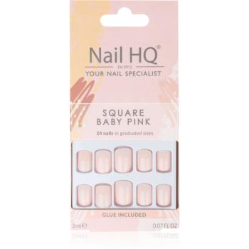 Nail HQ Square umelé nechty odtieň Baby Pink 24 ks