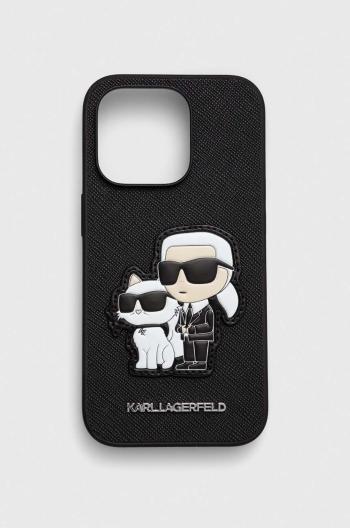 Puzdro na mobil Karl Lagerfeld iPhone 14 Pro 6.1" čierna farba