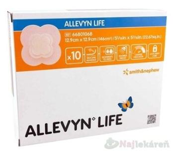 ALLEVYN LIFE Krytie na rany 12,9x12,9cm, adhezívne penové krytie so silikónovým gélom 10ks