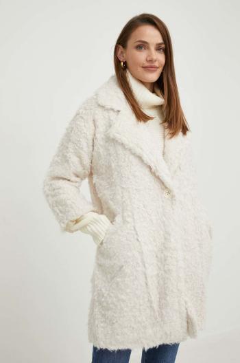 Kabát Answear Lab dámsky, béžová farba, prechodný, oversize