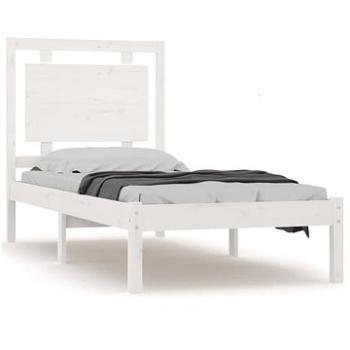 Rám postele biely masívne drevo 90 × 200 cm, 3105521