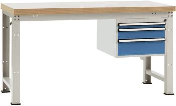Manuflex WP5417.5007 Kompletný štandardný pracovný stôl PROFI s plastovou platňou, ŠxHxH = 1500 x 700 x 840 mm