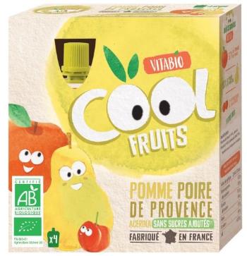 VITABIO ovocné BIO kapsičky Cool Fruits jablko, hruška a acerola 4 x 90 g