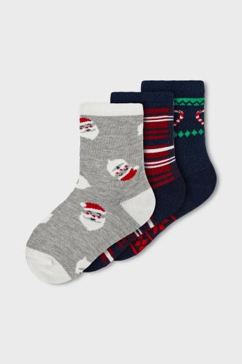 3 PACK detských ponožiek name it Santa