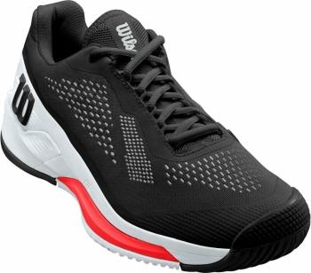 Wilson Rush Pro 4.0 Mens Tennis Shoe Black/White/Poppy Red 42 2/3