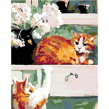 Maľovanie podľa čísel – Mačky pod oknom (HRAmal00938nad)