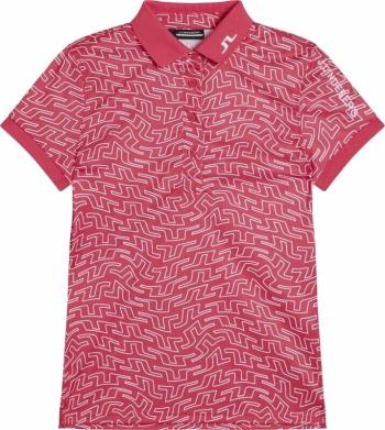 J.Lindeberg Tour Tech Print Golf Polo Azalea Outline Bridge Swirl S