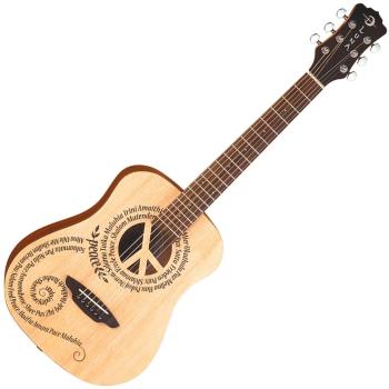 Luna 3/4 Travel Laser etched peace art Akustická gitara