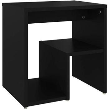 SHUMEE Nočný stolík čierny 40 × 30 × 40 cm drevotrieska, 806330