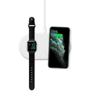 Epico bezdrôtová nabíjačka pre Apple Watch a iPhone s adaptérom v balení - biela (9915101100075)