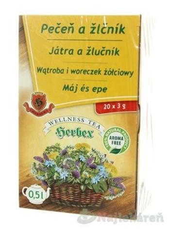 Herbex PEČEŇ A ŽLČNÍK bylinný čaj 20x3 g