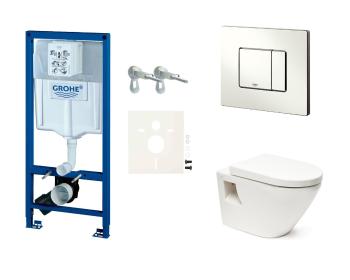 Cenovo zvýhodnený závesný WC set Grohe do ľahkých stien / predstenová montáž + WC Vitra Integra SIKOGRSINT2S