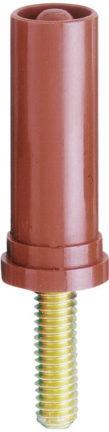 Stäubli SA400-VI skrutkový adaptér závitový svorník M4 - zástrčka 4 mm červená 1 ks