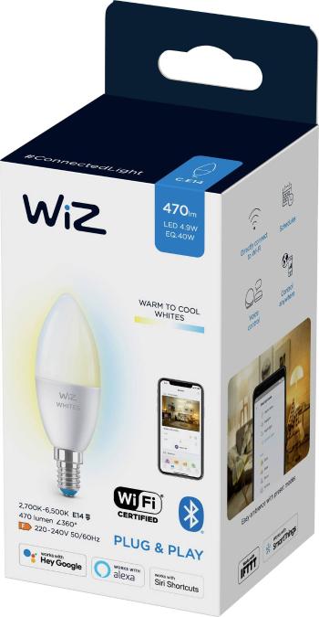 WiZ 871869978707300 LED  En.trieda 2021 F (A - G) E14  4.9 W = 40 W   ovládanie cez mobilnú aplikáciu 1 ks