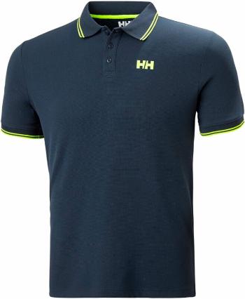 Helly Hansen Men's Kos Quick-Dry Polo Navy/Lime Stripe S