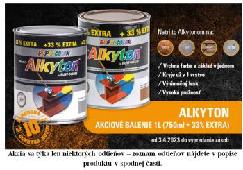 ALKYTON Kladivková farba na hrdzu 2v1 750 ml kladivková - hnedá