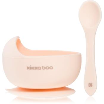 Kikkaboo Silicone Bowl with Spoon silikónová miska s lyžičkou 4 m+ Pink 2 ks