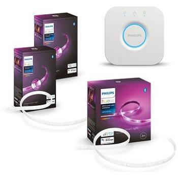 Hue Lightstrip Plus V4 EMEA 2 m base kit + Hue Lightstrip Plus V4 EMEA 1 m ext + Philips HUE Bridge