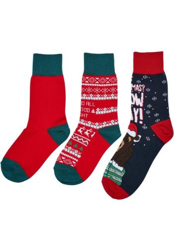 Urban Classics Christmas Bear Socks Kids 3-Pack multicolor - 27–30