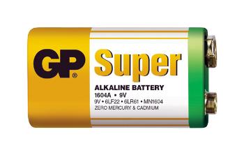 Batéria 6F22 (9V) alkalická GP Super Alkaline (fólia)