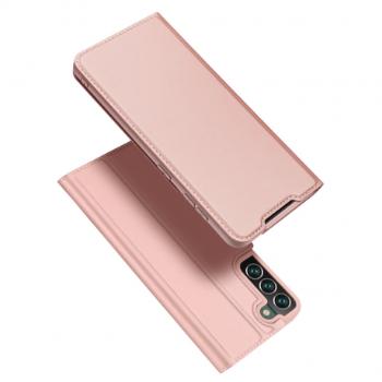 DUX DUCIS Skin Pro knižkové kožené puzdro na Samsung Galaxy S22 Plus, ružové