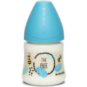 Suavinex Fľaša guľatý cumlík silikón Modrá včela 150 ml