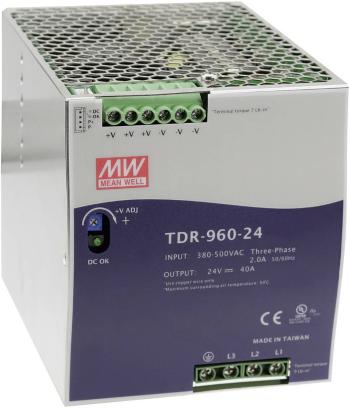 Sieťový zdroj na DIN lištu Mean Well TDR-960-48 48 V / DC 20 A 960 W 1 x