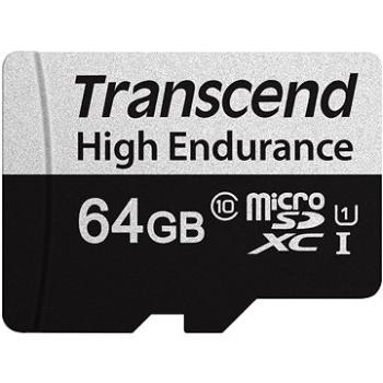 Transcend microSDXC 64 GB 350 V + SD adaptér (TS64GUSD350V)