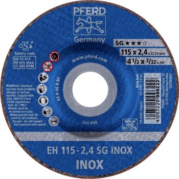 PFERD EH 115-2,4 SG INOX 61340124 rezný kotúč lomený  115 mm 22.23 mm 25 ks