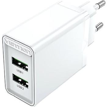 Vention 2-Port USB (A+A) Wall Charger (18 W) White (FBAW0-EU)