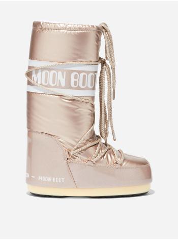 Svetloružové dámske metalické snehule Moon Boot Icon Pilow