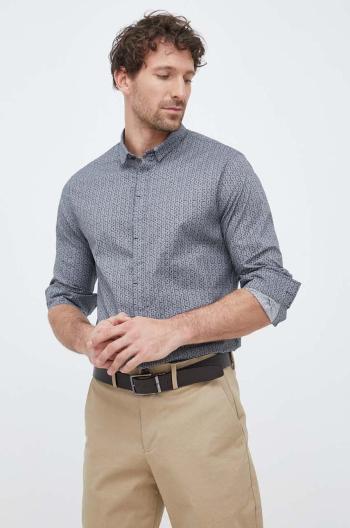 Košeľa Armani Exchange pánska, tmavomodrá farba, slim, s golierom button-down