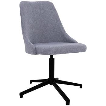 Otočná jedálenská stolička svetlosivá textil, 330890