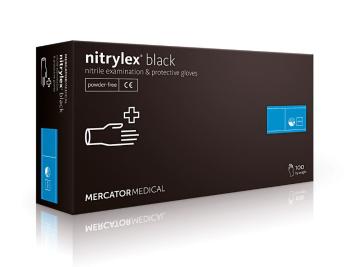 NITRYLEX BLACK - Nitrilové rukavice (bez púdru) čierne, 100 ks, M