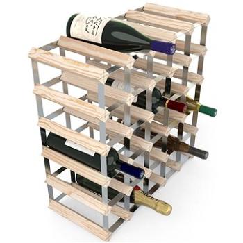 RTA stojan na 30 fliaš vína, prírodná borovica – pozinkovaná oceľ/rozložený (WINE0100)