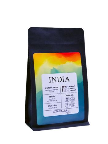 India - výberová zrnková káva VITANELLA - Hmotnosť: 500 g