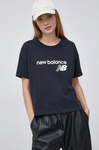 Tričko New Balance WT03805BK dámske, čierna farba