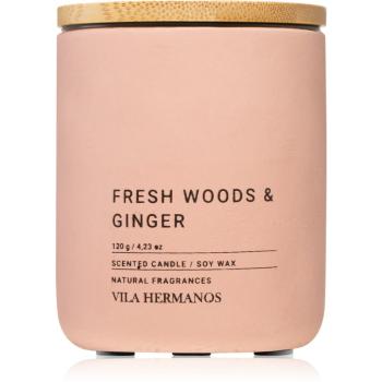 Vila Hermanos Concrete Fresh Wood & Ginger vonná sviečka 120 g