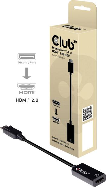 club3D CAC-1080 DisplayPort adaptér [1x zástrčka DisplayPort - 1x HDMI zásuvka] čierna